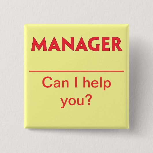 Manager Naam badge Button (Voorkant)
