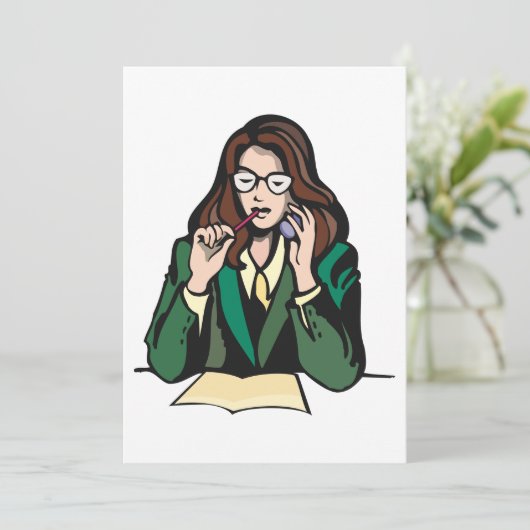 Manager op het werk kaart (Staand voorkant)