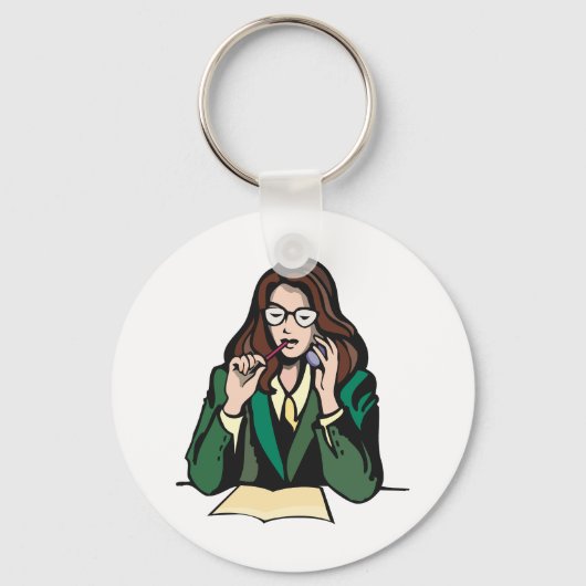 Manager op het werk sleutelhanger (Achterkant)