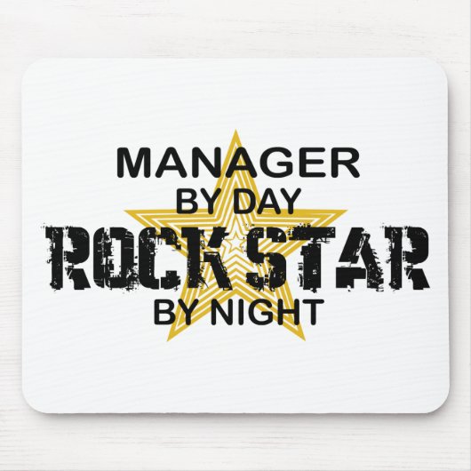Manager Rock Star van Night Muismat (Voorkant)
