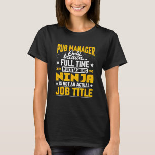 Manager-taken in Pub Manager Functiebalk Directeur T-shirt