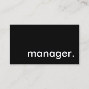 manager. visitekaartje