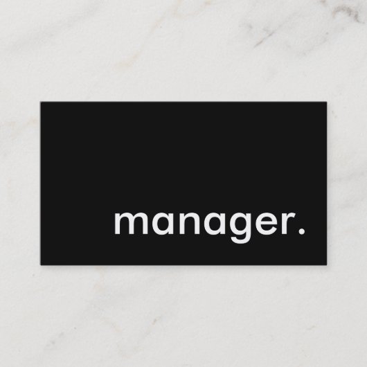 manager. visitekaartje (Voorkant)