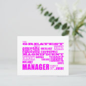 Managers en bazen voor vrouwen : Grootste manager Briefkaart (Staand voorkant)