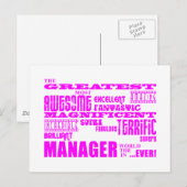 Managers en bazen voor vrouwen : Grootste manager Briefkaart (Voorkant / Achterkant)