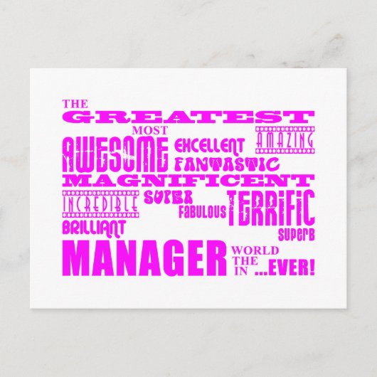 Managers en bazen voor vrouwen : Grootste manager Briefkaart (Voorkant)