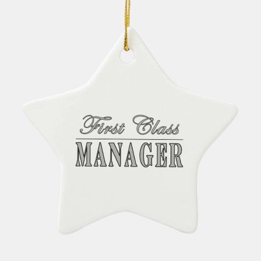 Managers First Class Manager Keramisch Ornament (Voorkant)