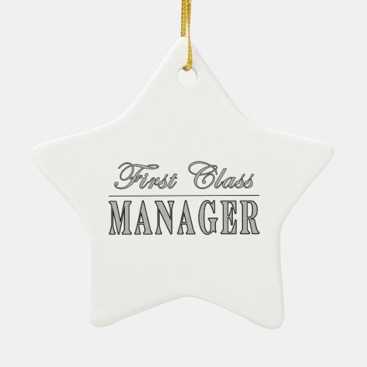 Managers First Class Manager Keramisch Ornament (Achterkant)