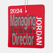Managing Director Extraordinaire CUSTOM Keramisch Ornament (Links)