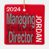 Managing Director Extraordinaire CUSTOM Keramisch Ornament (Achterkant)