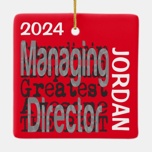 Managing Director Extraordinaire CUSTOM Keramisch Ornament (Achterkant)