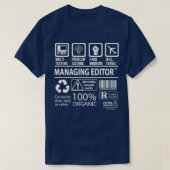Managing Editor Multitasking Job Gift Item T-shirt (Design voorkant)