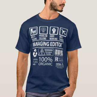 Managing Editor Multitasking Job Gift Item T-shirt