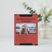 Managing Postpartum Depression Awareness Design Briefkaart (Staand voorkant)