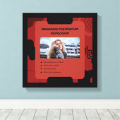 Managing Postpartum Depression Awareness Design Canvas Afdruk (Insitu (Houten vloer))