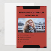 Managing Postpartum Depression Awareness Design Feestdagenkaart (Voorkant / Achterkant)