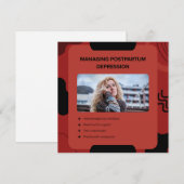 Managing Postpartum Depression Awareness Design Feestdagenkaart (Voorkant / Achterkant)