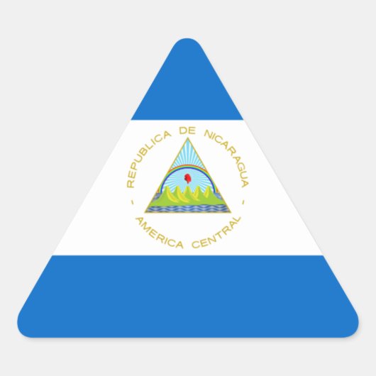 Managua Flag, vlag van Nicaragua Sticker (Voorkant)