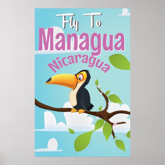 Managua, Nicaragua, poster van vintage (Voorkant)