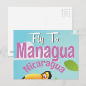 Managua, Nicaragua, poster van vintage Briefkaart (Voorkant / Achterkant)