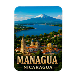 Managua Nicaragua Reis Stad Souvenir Aandenken Magneet
