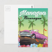 Managua - Nicaragua reisposter Briefkaart (Voorkant / Achterkant)