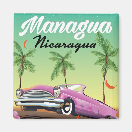 Managua - Nicaragua reisposter Magneet (Voorkant)