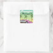 Managua - Nicaragua reisposter Vierkante Sticker (Tas)