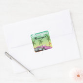 Managua - Nicaragua reisposter Vierkante Sticker (Envelop)