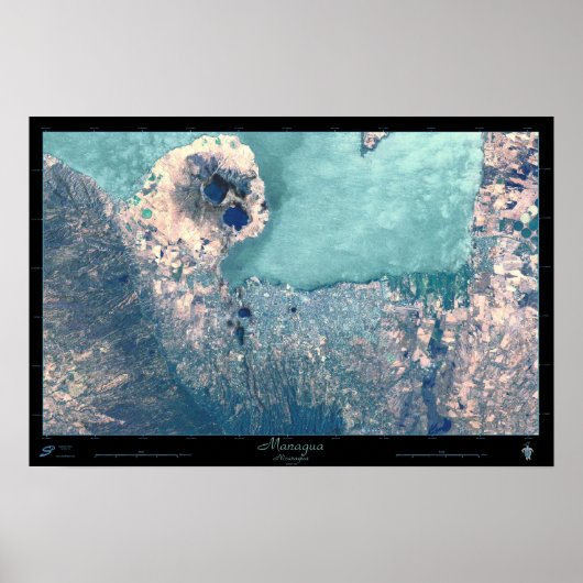 Managua, Nicaragua Satellietposter Poster (Voorkant)