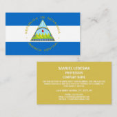 Managua Vlag & Wapen, Vlag van Nicaragua Visitekaartje (Voorkant / Achterkant)