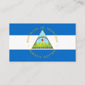 Managua Vlag & Wapen, Vlag van Nicaragua Visitekaartje (Voorkant)