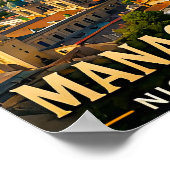 Managua-vulkanen en meeroever-schoonheid poster (Hoek)