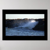 Manahawkin-golven raken Jetty-Poster Poster (Voorkant)