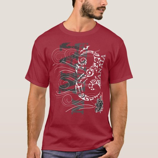 Manaia - Guardian (rood schrijven) T-shirt (Voorkant)