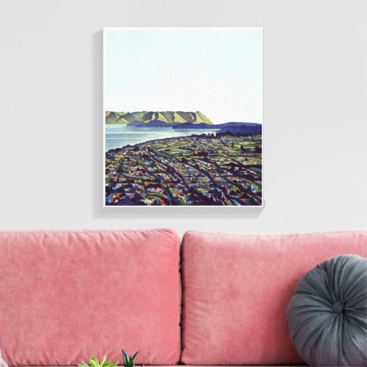 Manakau-hoofden Canvas Afdruk (Insitu (Woonkamer))