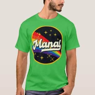 Manal regenboog in ruimte stijl t-shirt