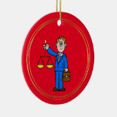 Manale Lawyer Persoonlijke kerstversiering Keramisch Ornament (Rechts)