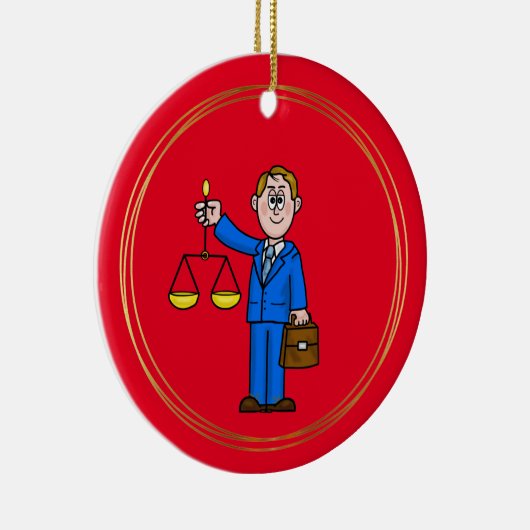 Manale Lawyer Persoonlijke kerstversiering Keramisch Ornament (Rechts)