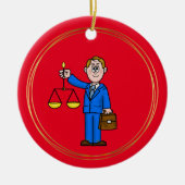 Manale Lawyer Persoonlijke kerstversiering Keramisch Ornament (Voorkant)