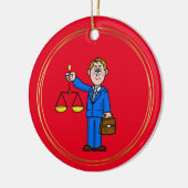 Manale Lawyer Persoonlijke kerstversiering Keramisch Ornament (Links)