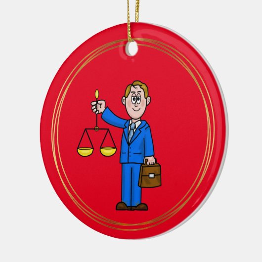 Manale Lawyer Persoonlijke kerstversiering Keramisch Ornament (Links)