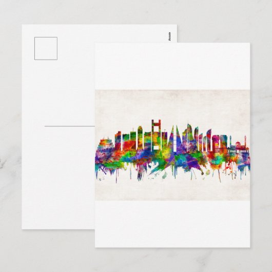 Manama Bahrain Skyline Feestdagenkaart (Voorkant / Achterkant)