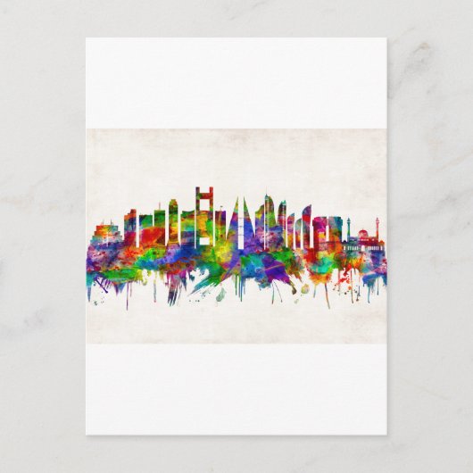 Manama Bahrain Skyline Feestdagenkaart (Voorkant)