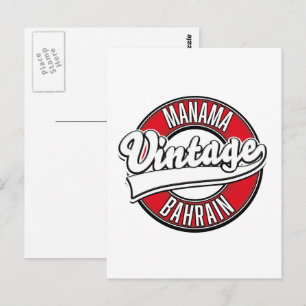 Manama Bahrein Vintage logo Briefkaart