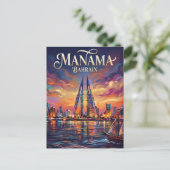 Manama Skyline Bahrein Briefkaart (Staand voorkant)