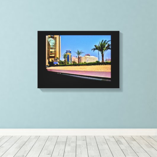 Manama Street Uitzicht Canvas Afdruk (Insitu (Houten vloer))