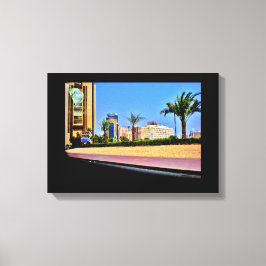Manama Street Uitzicht Canvas Afdruk