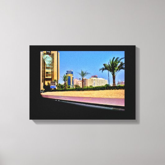 Manama Street Uitzicht Canvas Afdruk (Voorkant)