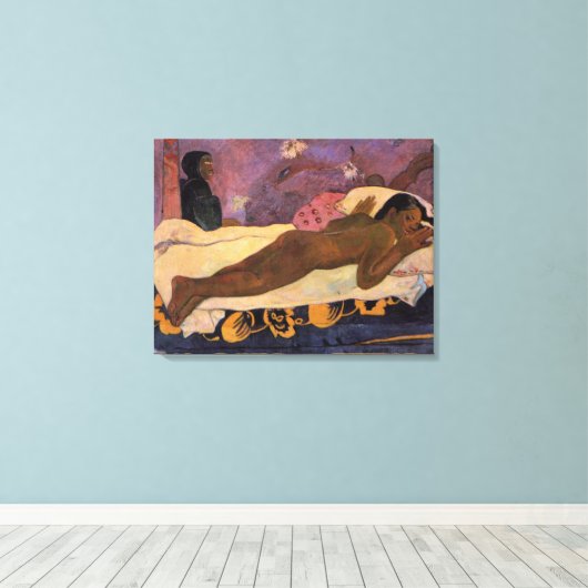 Manao Tupapau - Paul Gauguin Canvas Afdruk (Insitu (Houten vloer))